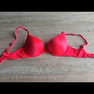 Orange-pink Victoria's Secret Plunge bra
