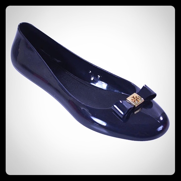 Tory Burch Shoes - Tory Burch Jelly Bow Ballet Flat black-brand new