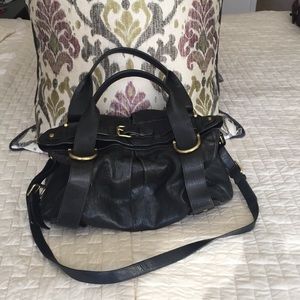 Black Leather Satchel
