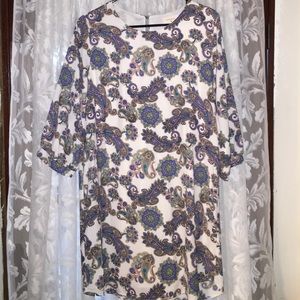 Paisley print shift dress