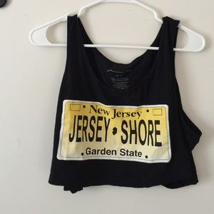 Jersey shore tank top- crop top