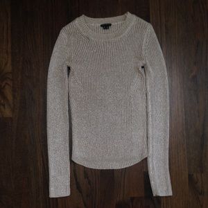 Theory warm metallic gold sparkle sweater SP