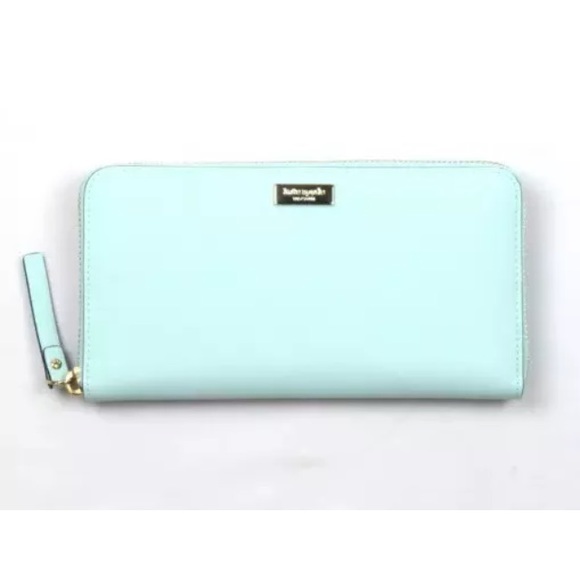 NEW KATE SPADE Neda Graceblue Zip Around Wallet!