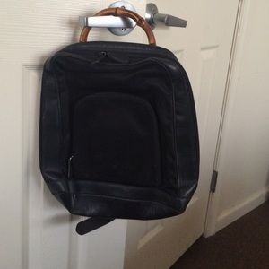 Gucci Black Backpack with Bamboo Handles