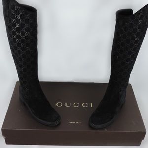 Gucci Knee High Suede Boots