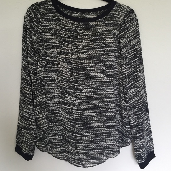 Black and white blouse from Lou + Grey