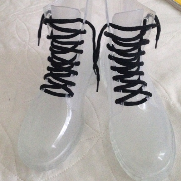 See through combat boots