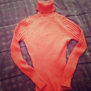 Pink long sleeved turtle neck