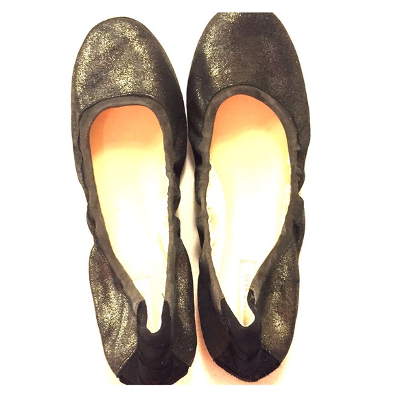 Cole Haan Ballet Flats- Black Swan Metallic