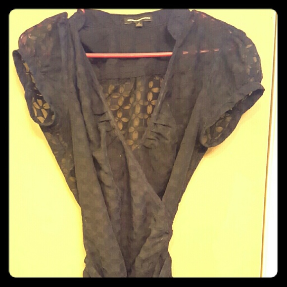 Black Express wrap shirt. Size M.