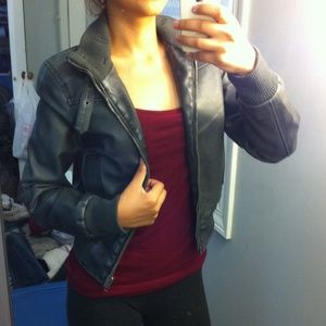 Grey pleather jacket