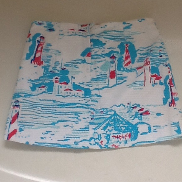 SOLD: Lilly Pulitzer 'Watch Out' Lighthouse Skirt - Picture 2 of 3
