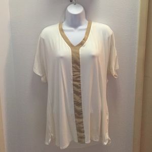 Classy Inset V Neck Top