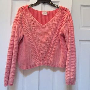 Cropped sweater from LA Hearts. Size Large.