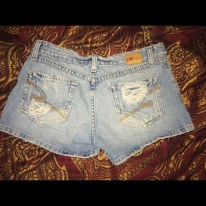 Denim booty shorts. Size 29