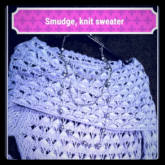 Lavender knit sweater, cute paired jeans??????