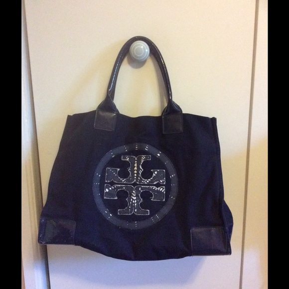 Tory Burch Navy & Tie Dye Tote