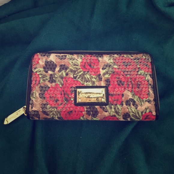 Betsey Johnson Leopard Rose Wallet
