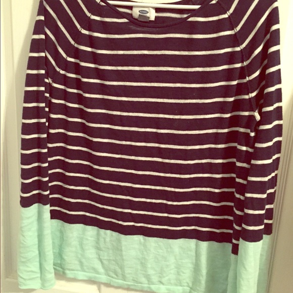 Long sleeve old navy blue and real stripped shirt