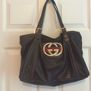Brown Gucci Logo Tote