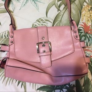 Pink leather bag