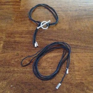 Pandora toggle bracelet and black color cord