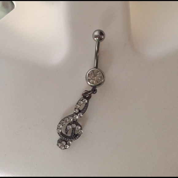 Music note belly button ring