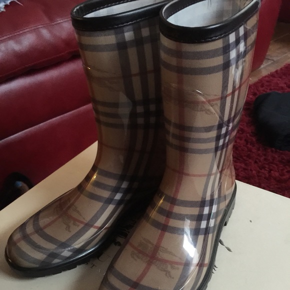 Burberry rain boots