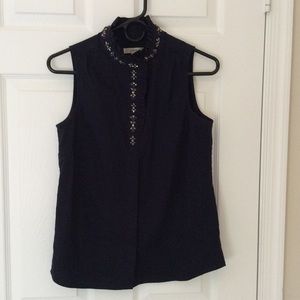 J Crew embellished sleeveless top