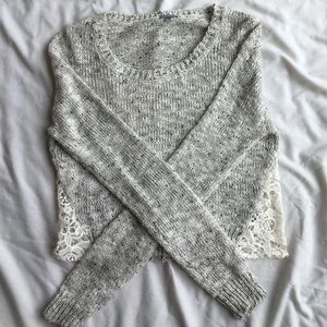 speckled crochet knit
