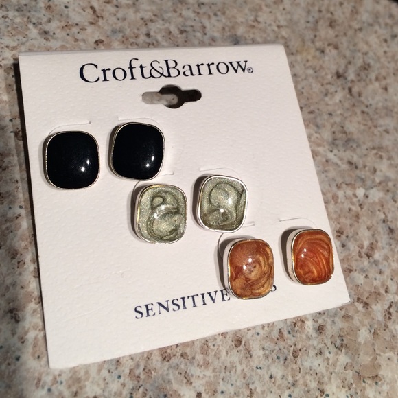 Croft & Barrow Set of 3 earrings