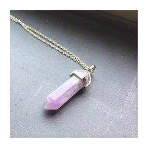 Northern Dash  Amethyst Quartz Necklace in SS