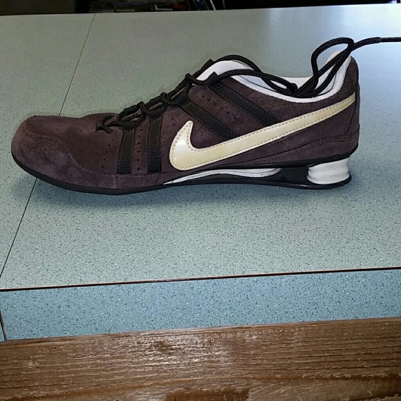 Nike Shoes Womens Nike Brown Suede Half Shock Tennis Shoes Poshmark