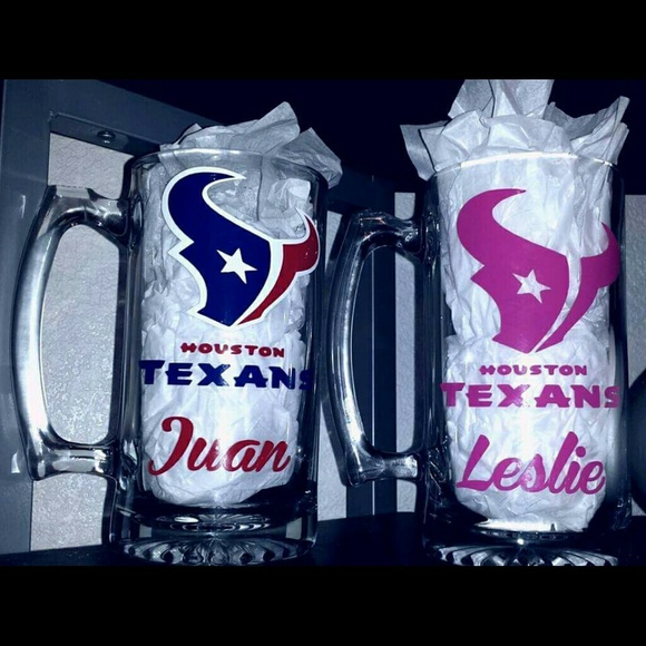His & Hers a Texans 27oz Mugs with name