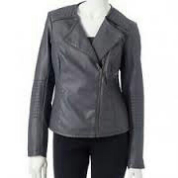 Apt. 9 Faux Leather Moto Motorcycle Jacket