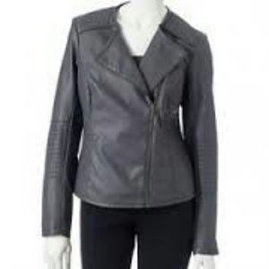 Apt. 9 Faux Leather Moto Motorcycle Jacket