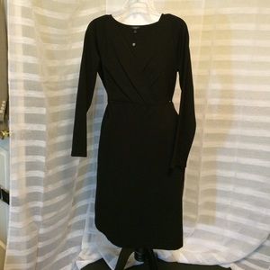 Talbots black pointe knit dress