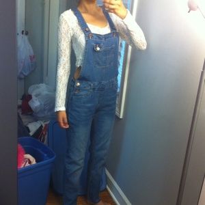 Denim jean overalls💕