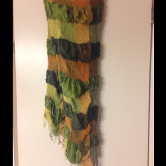Silk Multi-Color 12" x74" " Scarf