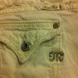 White Bootcut Miss Me Jeans