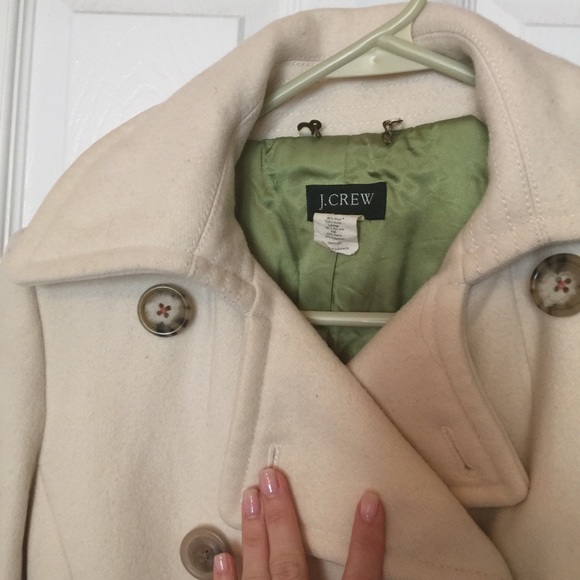 Jcrew cream peacoat