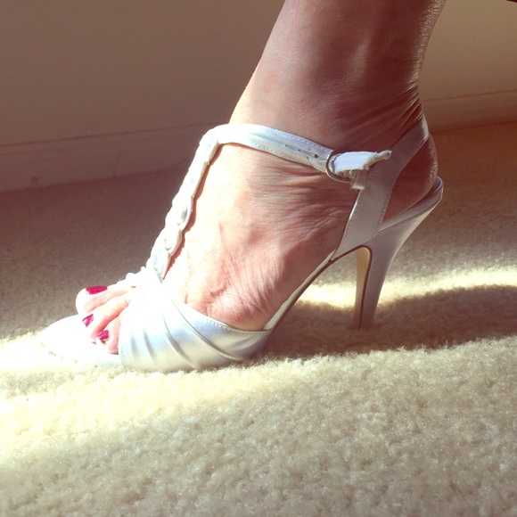 White Satin Dress Heels