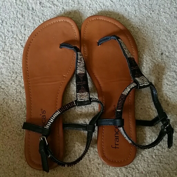 Francesca's beaded sandals
