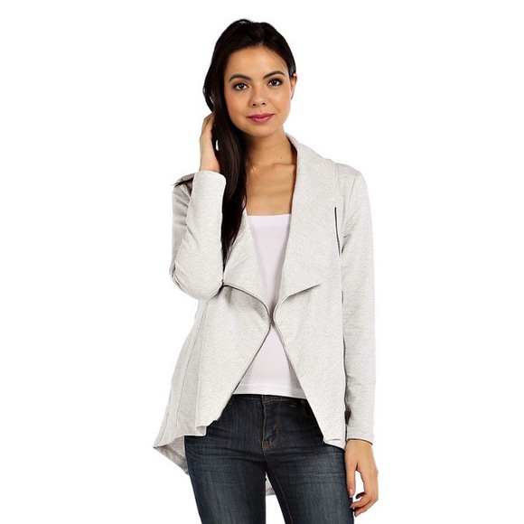 Asymmetric Zipper Trim Jacket - Picture 3 of 4