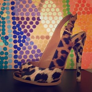 Sexy Animal Print Slingbacks! Brand New!