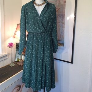 Hunter green, Work dress Leslie Fay