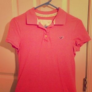 Pink hollister polo