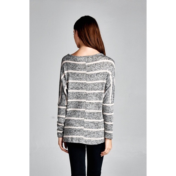 SOLD OUT! Crew Neck Sweater Knit Top - Picture 3 of 3