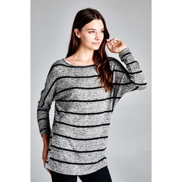 SOLD OUT! Crew Neck Sweater Knit Top - Picture 2 of 3