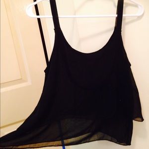 Gorgeous black diaphanous tank